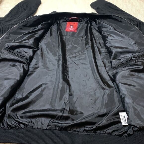 FALCON Nero quilted bomber jacket full zip front mix Media pockets lined men 3XL - Picture 5 of 12